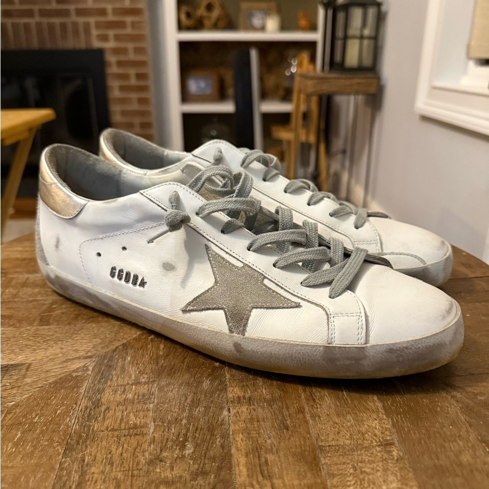 Golden Goose Super-star Mixed Leather Sneakers 45/12 - Picture 5 of 15